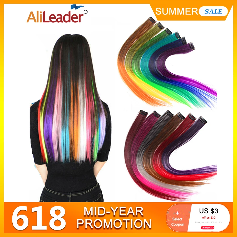 Alileader заколка для наращивания волос 57 цветов Омбре прямые волосы заколки