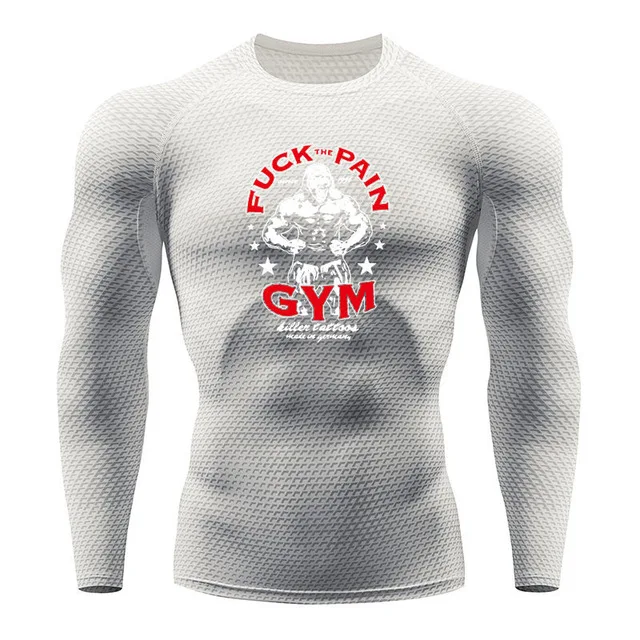 2019New поступление быстросохнущая компрессионная рубашка с длинными рукавами