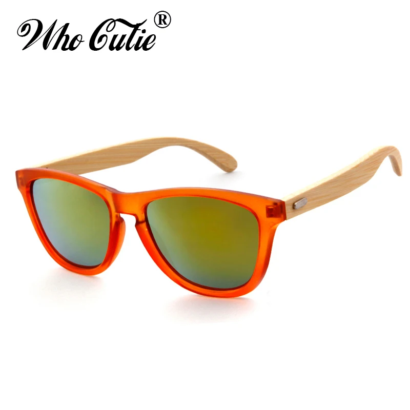 Мужские и женские солнцезащитные очки с бамбуковой оправой WHO CUTIE брендовые
