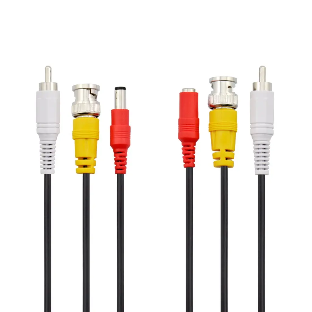 Кабель BNC cableVideo 5 м 10 20 30 40 50 для аналоговых AHD CCTV камер видеонаблюдения комплект