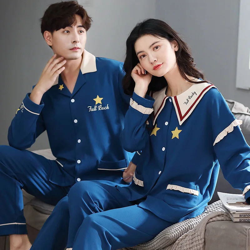 

Spring Ladies Pijama Sets Night Suit Home Wear Big Size Leisure Cotton Sleepwear Pyjamas Women Clothing Long Sleeve Tops Set