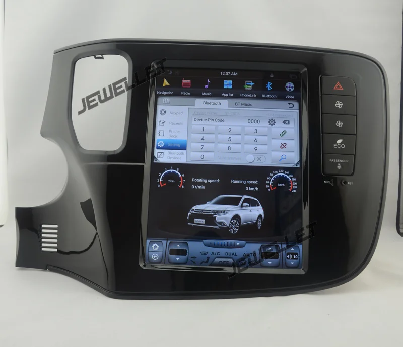 

10.4" tesla style vertical screen Six core android 9.0 Car GPS Navigation for Mitsubishi Outlander Lancer ASX RVR 2014-2016