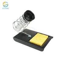 universal spring soldering iron stand metal solder iron support station holder sponge protect base for electric soldering iron
