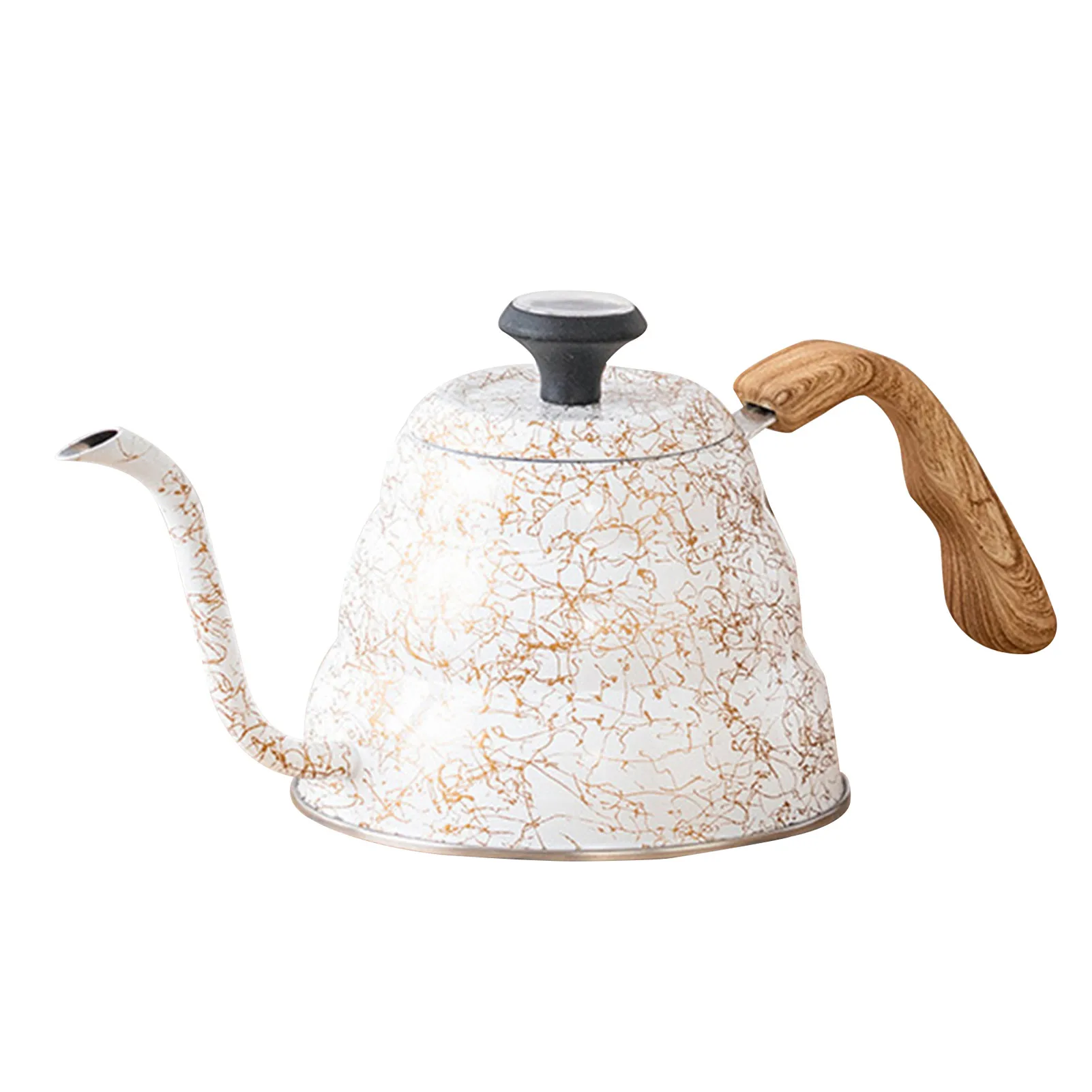 

Pour Over Coffee Kettle With Anti-scalding Handle Bulit-in Thermometer Gooseneck Kettle Universal For Gas Induction Cooker