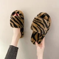 2021 spring new couple home floor cotton slippers home non slip fur slippers ladies plus size slippers