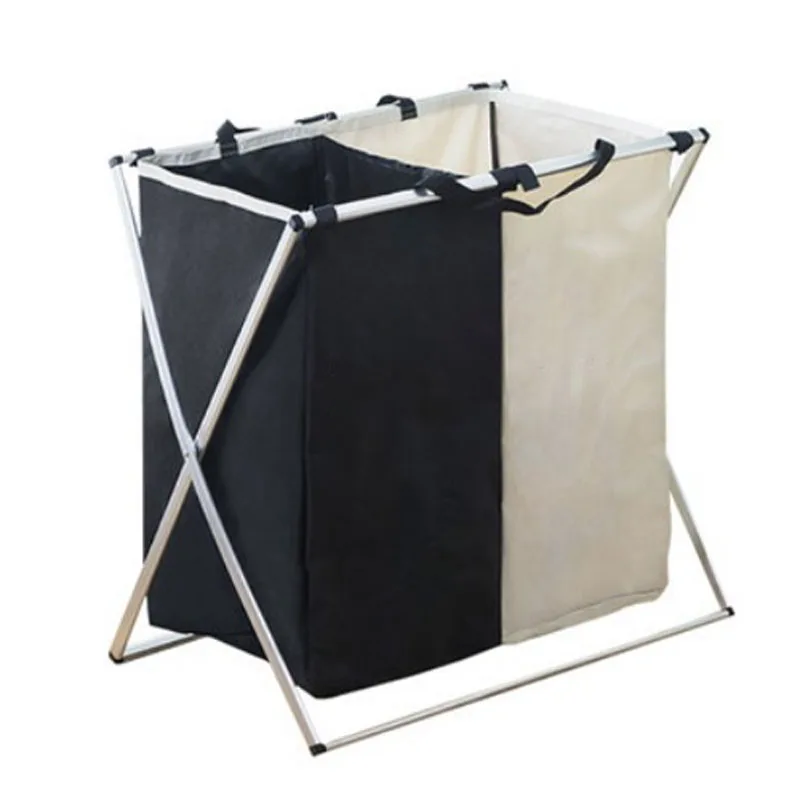 X-shape складная корзина для грязного белья Органайзер печатный складной три сетки Домашняя Прачечная сортировщик корзина для белья большой