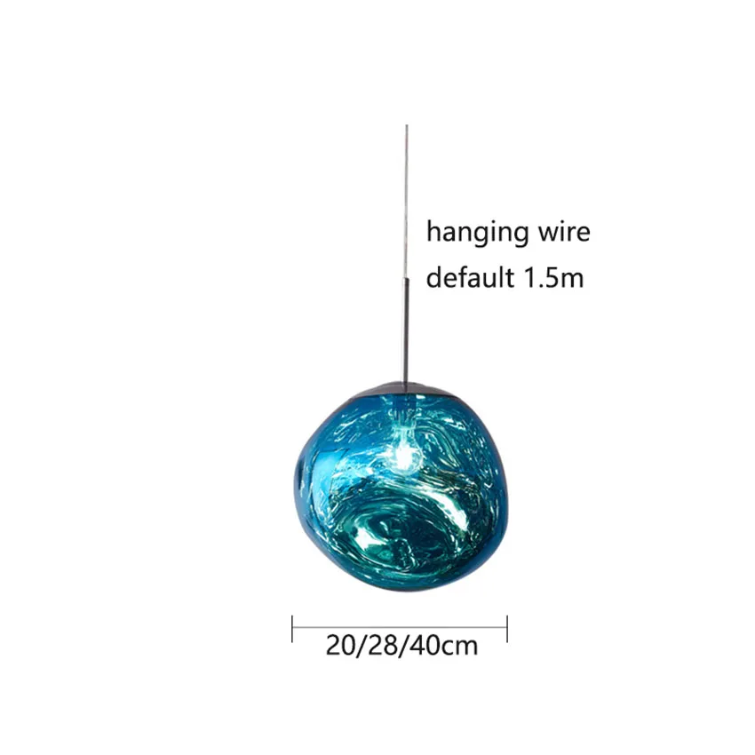 

modern LED Glass Loft Chandelier Melt Lava Pendant Lamp Lights Nordic Ball Hanging Lamps Bar Kitchen Accessories