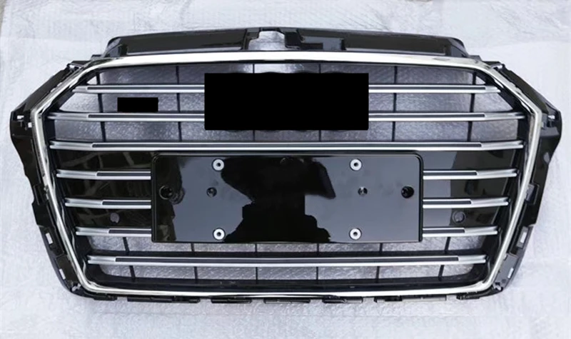 Решетка переднего бампера для автомобиля Черная решетка Audi A3/S3 2017 2019|Гоночные