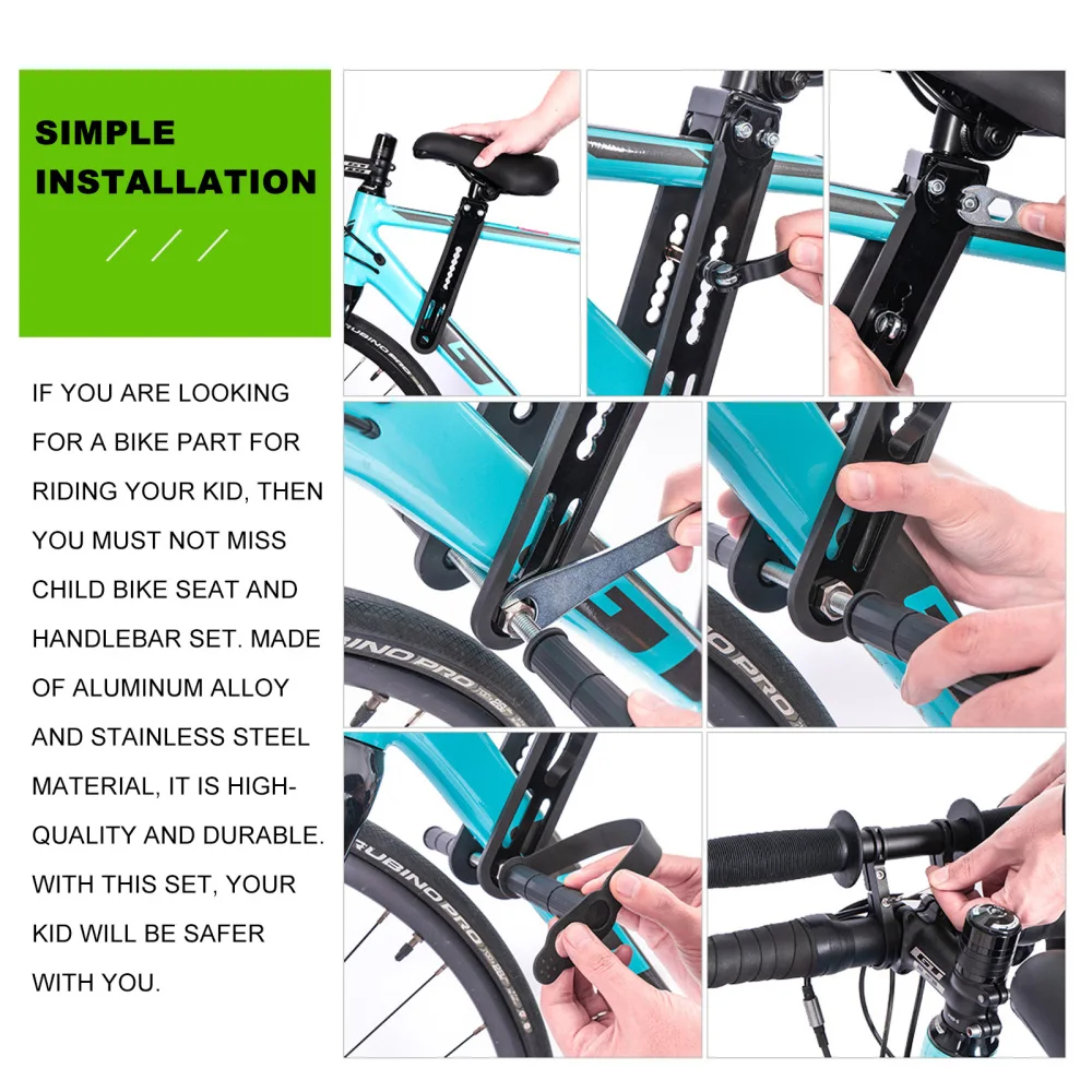 

1 Set Bike Child Seat Armrest MTB Bike Seat Handlebar Bike Accessories