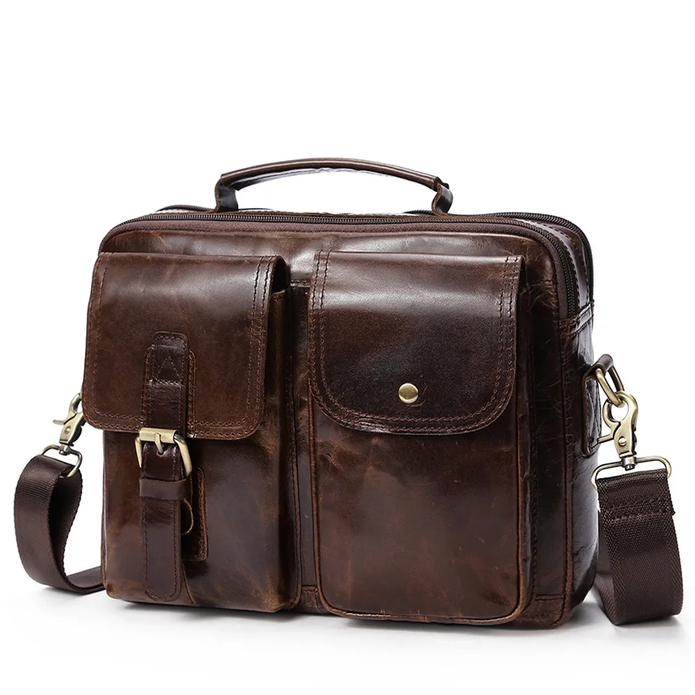 

Oil Wax Leather Men's Single-Shoulder Bag Messenger Bag Leather Retro Men's Handbag Business Men's Bag Fashion