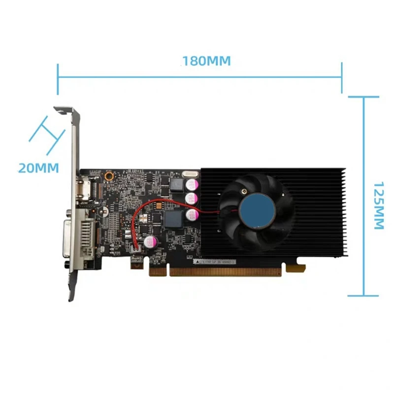 Портативные видеокарты VGA для NVIDIA GT1030 низкопрофильная Видеокарта 2 ГБ DDR5 64Bit PCIE 0