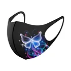 Смываемая маска с принтом бабочки маска для лица с изображением рта шапки PM2.5 ушной крючок защитная маска для рта многоразовая женская маска
