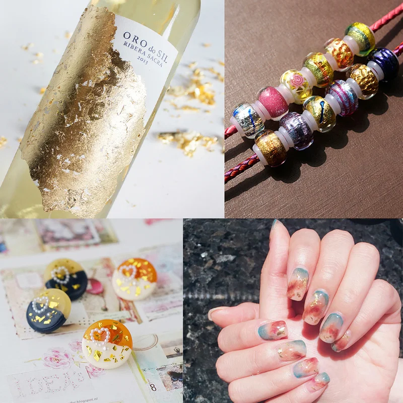 Розовая имитация золотых листьев фольга из Тайваньского сплава позолота для