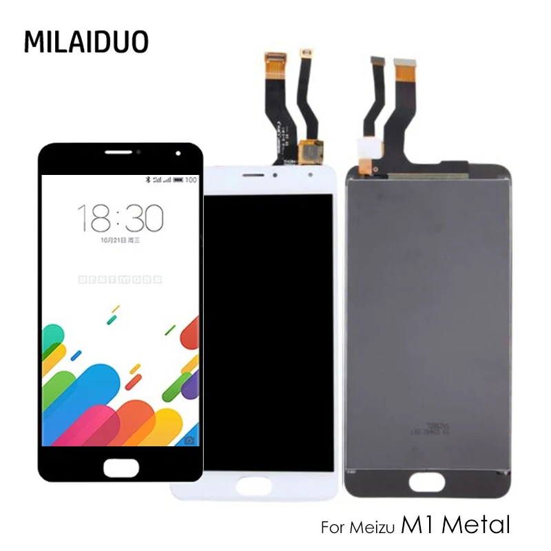 

LCD Display For MEIZU Metal LCD 5.5" Touch Screen Digitizer Assembly Replacement For MEIZU M1 Metal LCD Black White No Frame