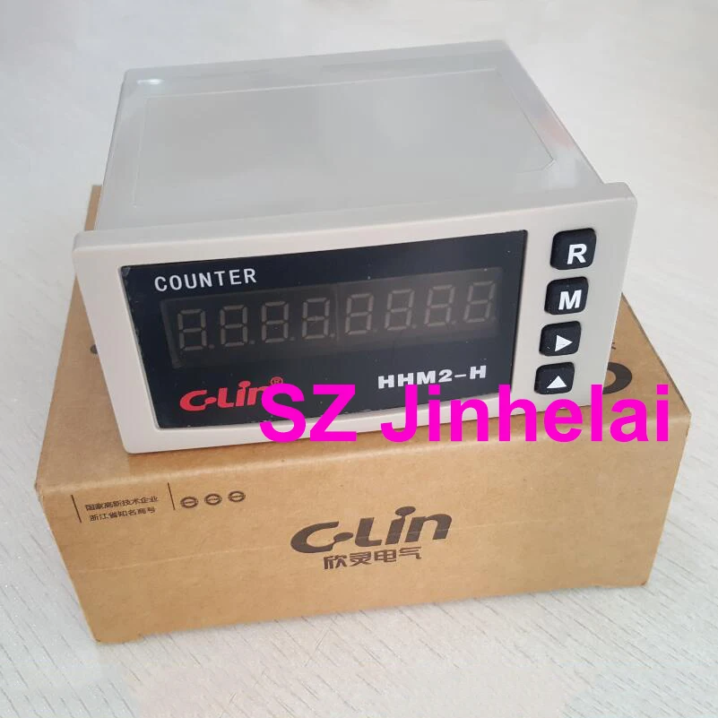 C-Lin HHM2-H новое и оригинальное счетное реле AC220V, 8 цифровой дисплей реверсивный счетчик