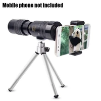 4k 10 300x40mm super telephoto zoom monocular telescope portable mobile phone camera lens with tripod clip phone accessories