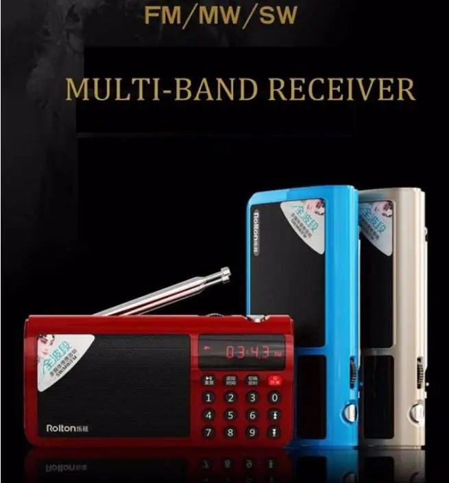 BEESCLOVER FM/MW/SW радио rollton T50 портативный мировой диапазон стерео динамик MP3