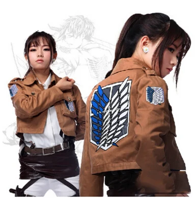 Куртка для косплея Эрена и Леви из атаки на Титанов жакет костюма легиона пиджак