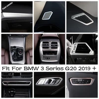 window glass lift head lights switch transmission ac vent cover trim for bmw 3 series g20 2019 2021 silver accessories