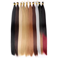 long straight synthetic bulk hair extensions 22inch high temperature hair bundles for braiding crochet hair black brown burgundy