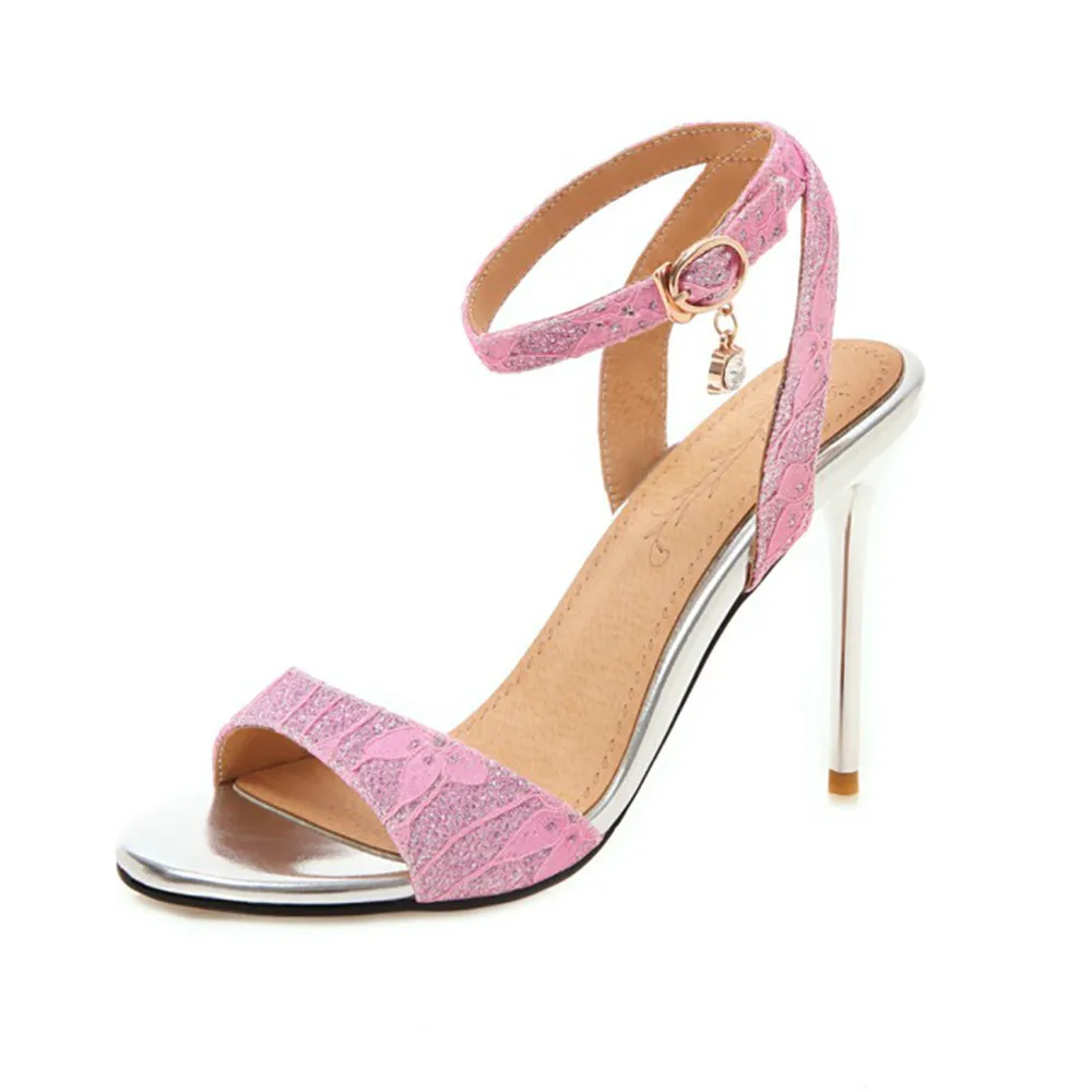 

BLXQPYT Hot Sandalias Mujer Elegant Fashion Big Size 31-46 Summer Women Sandals High Heels 10 cm Wedding Party Dance Shoes 631