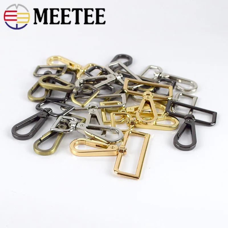 

100pcs 13/16/20/25/32/38/50mm Bag Straps Buckles Metal Webbing Lobster Clasp Swivel Trigger Clips Snap Hook DIY Leather Craft
