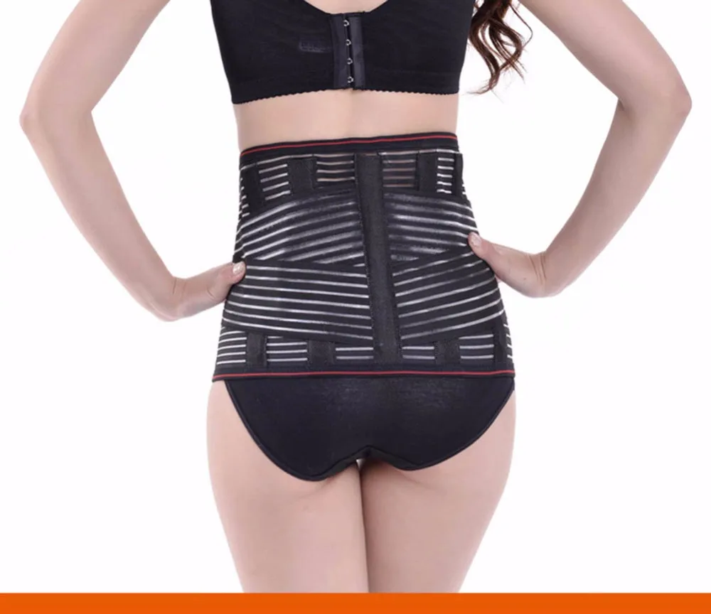 

Dual Adjustable Waist Belts Women Posture Brace Men Lower Back Support Lumbar Corset Elastic Posture Correction Orthopedic Belt