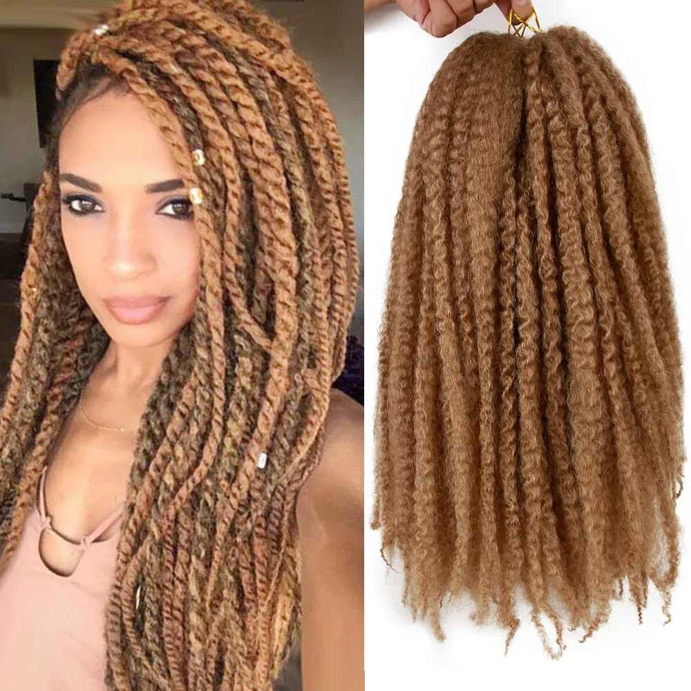 Afro Kinky Synthetic Braiding Hair Crochet Braids Hair Extensions For Women