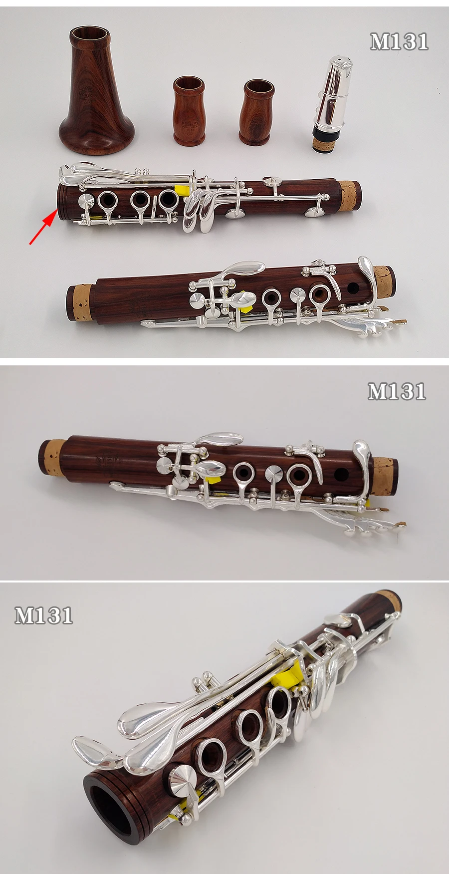 MORESKY Red Wood Профессиональный кларнет Falling Tune B, палисандр кларнет с элементами из красного дерева посеребренные ключи из твердой древесины