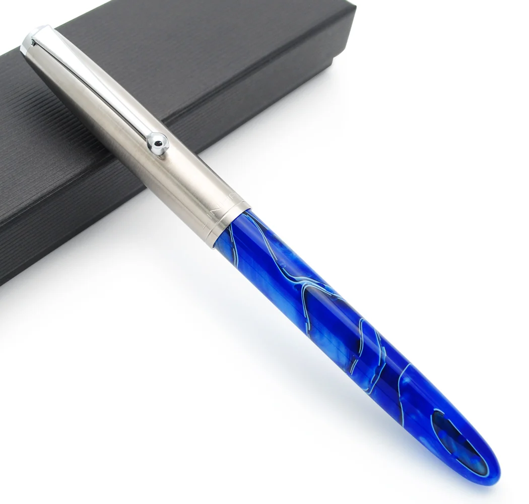 JINHAO 51A акриловая перьевая ручка с целлюлоидным покрытием стальная крышка