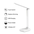 Настольная Светодиодная лампа для учебы, 5 Вт, USB зарядсветильник, сенсорный переключатель, защита глаз, трехуровневый держатель для телефона с затемнением