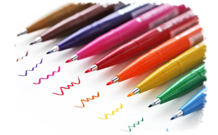 6 шт. 12 шт Япония Pentel кисть Art Maker ручка Цвет пуля аксессуары для журналов ленточками на Ручка для рисования школьные принадлежности