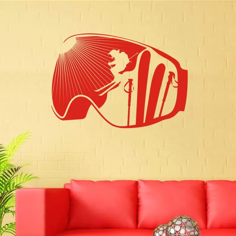 DCTAL Ski Sticker Snowboarding Decal Skiing Posters Board Vinyl Wall Decals Pegatina Quadro Parede Decor Mural | Дом и сад
