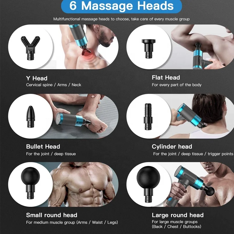 

Professional Massage Gun Deep Tissue Percussion Electric Massager Facial Gun Handheld Massager For Body Pain Relief Neck Muscle
