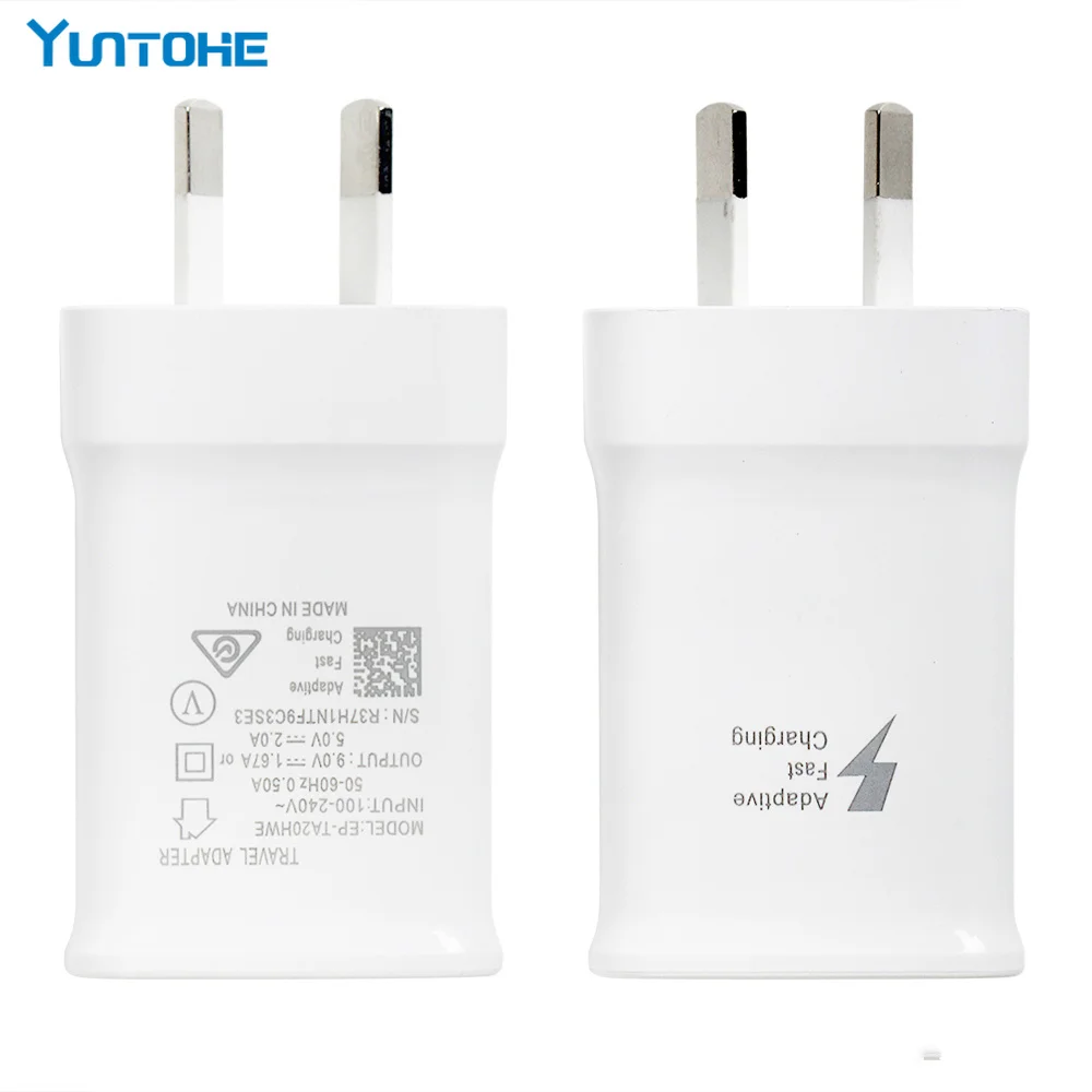 100 шт. Адаптивное быстрое зарядное устройство для Samsung Galaxy Note 2 3 4 5 S8 S7 S6 edge без