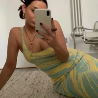 House Party Dresses Women Sunny Beach Sundress Hollow Out Spaghetti Strap Knit Women Fashion Spring Dress Sexy Bodycon Dress