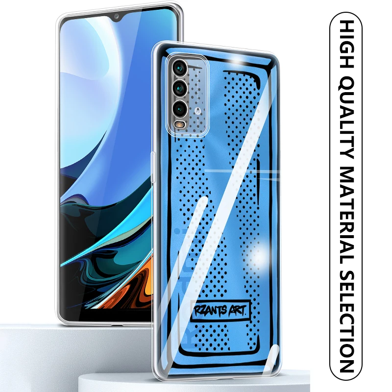 

RZANTS For Redmi 9T Transparent Case Space ART Hard Back Comics Cover