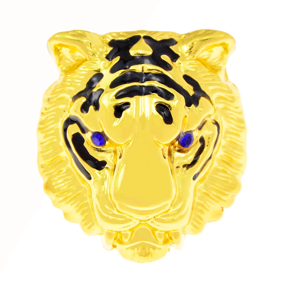 

Blucome Enamel Tiger Head Brooch Animal Pins Women Men Brooch for Coat Suit Hijab Laple Pins Badage Jewelry New Year Gifts.