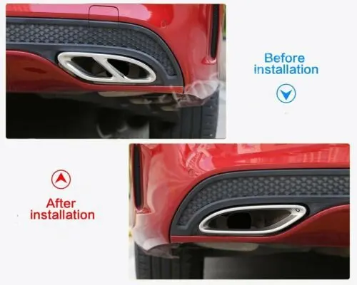 

Exhaust Pipe Tips Cover For Benz W213 W205 Coupe W246 W216 GLC GLE GLS CLA 15-19
