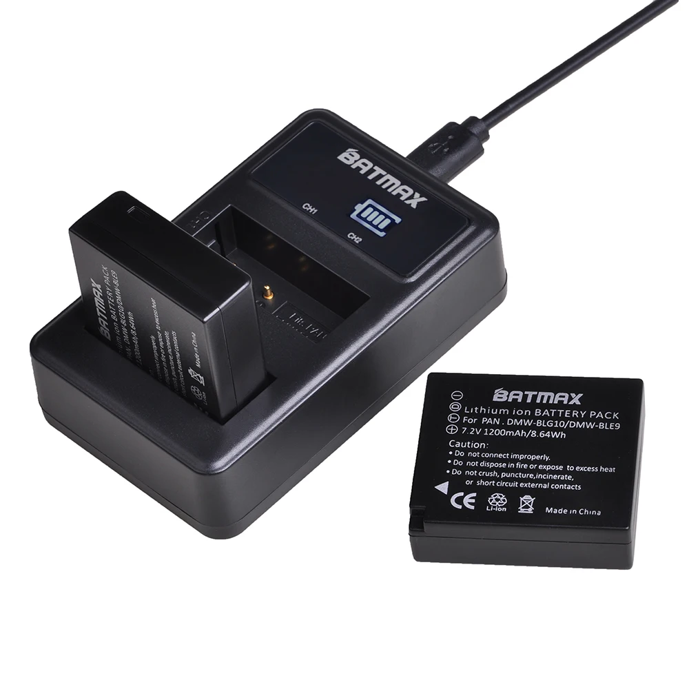 Аккумулятор для камеры DMW-BLG10 DMW BLG10e DMW-BLE9 BLE9 BLE9E 2 шт. светодиодное зарядное