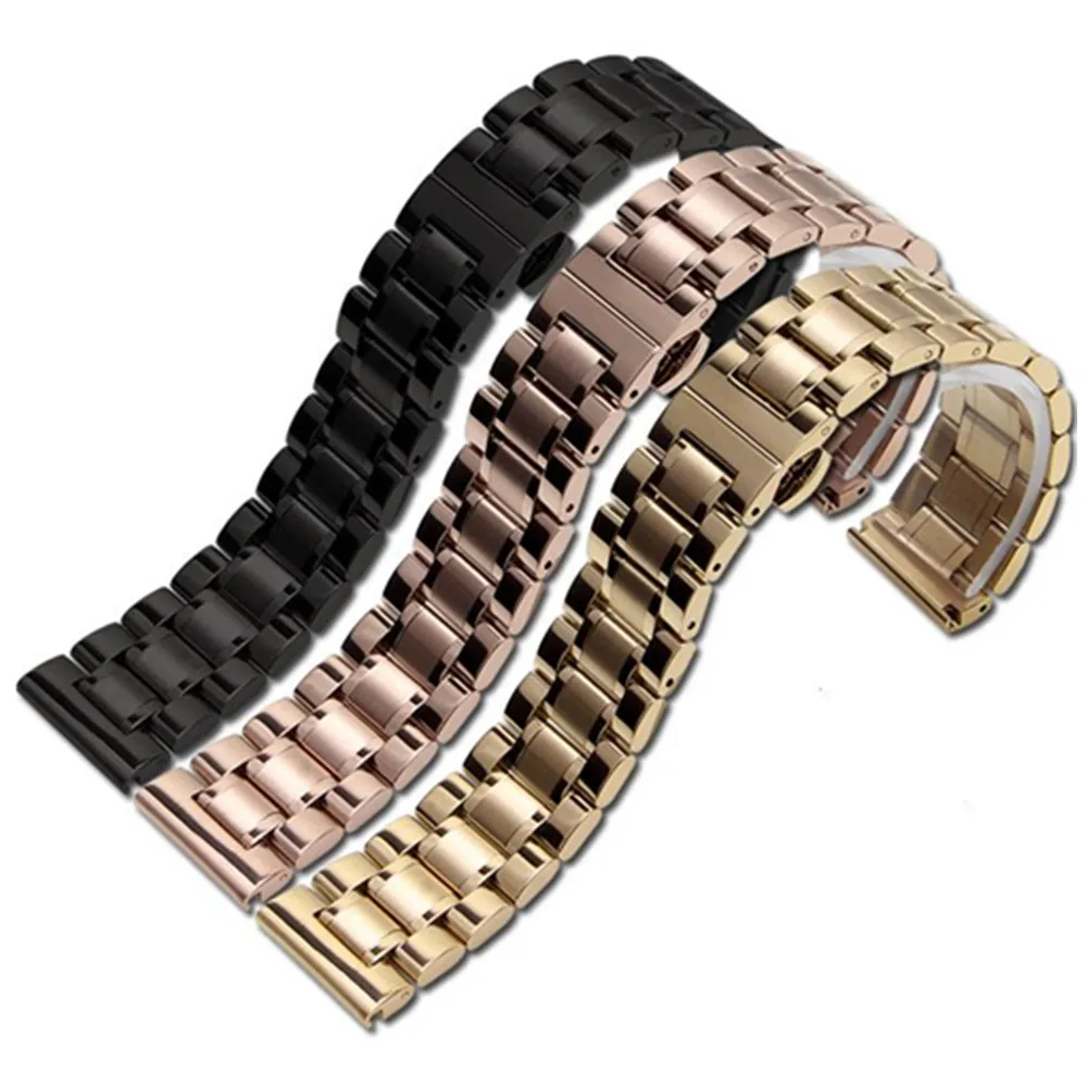 14 16 17 18 19 20 21 22 23 24MM Universal Watchband Watch Band Mesh Solid Stainless Steel Strap Wrist Belt Bracelet