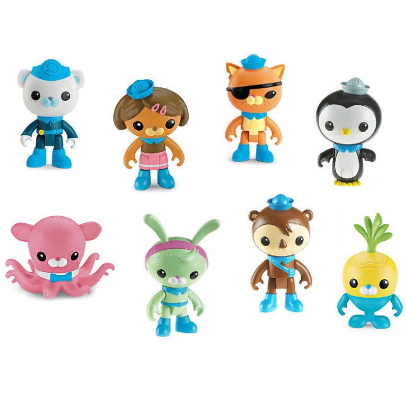 8 шт./компл. Мультяшные Octonauts ПВХ экшн-фигурки сесо шеллингтона Даши tslow игрушки
