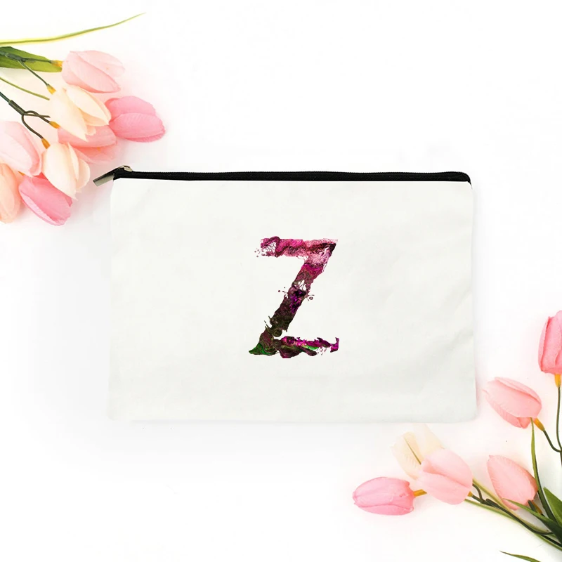 

Make Up Bag 26 Letters Cosmetic for Makeup Pouch Bags Women Mini Handbags Kawaii Women's Travel Organizer Woman Personal Storage