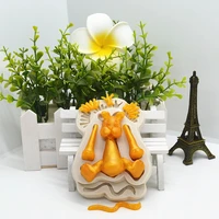 cute lion silicone mold diy chocolate cake dessert fondant moulds baking decoration tool resin kitchenware