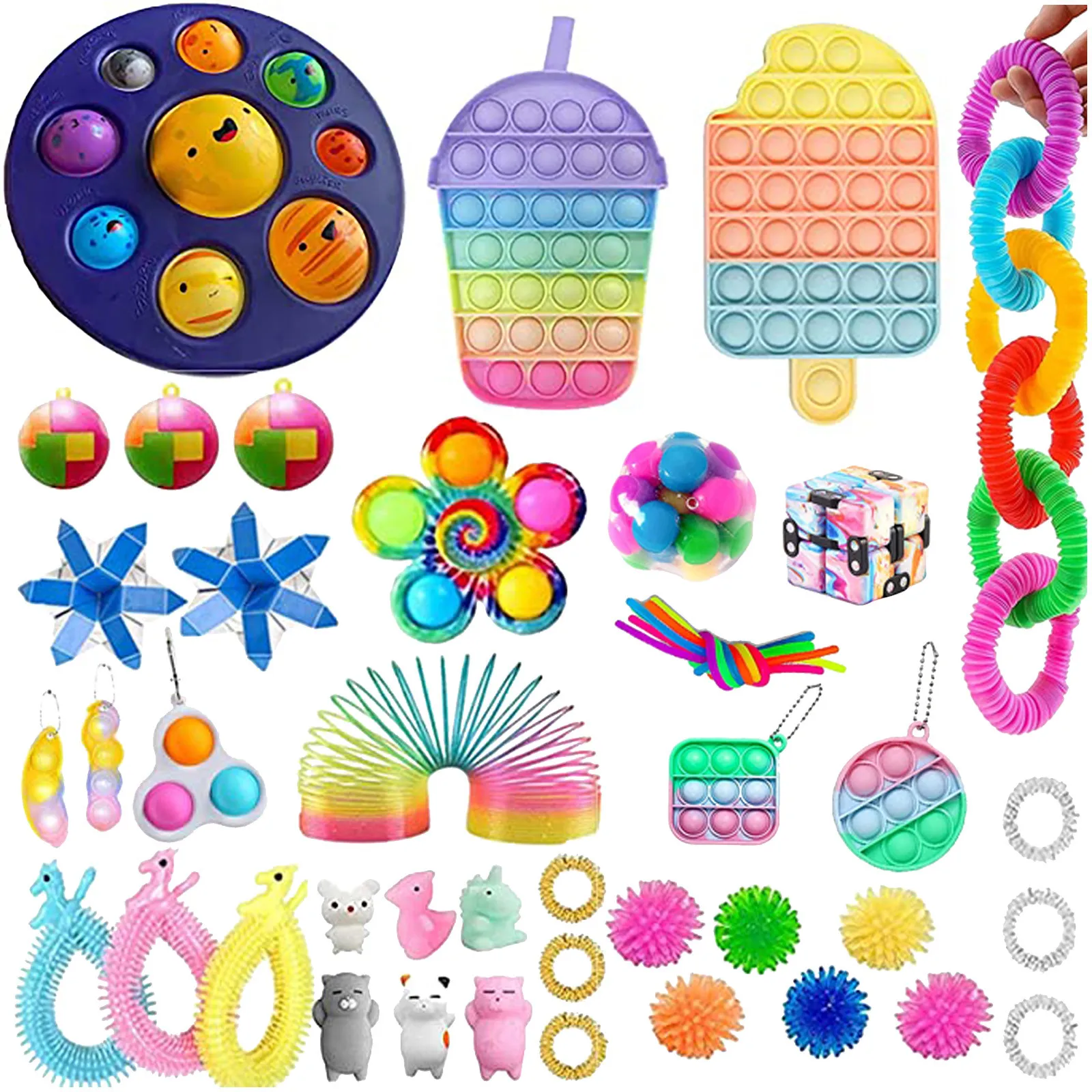 

Fidget Toys Pack Anti Stress Toy Set Marble Relief Christmas Gift For Adults Children Sensory Antistress Relief Figet Toys Box