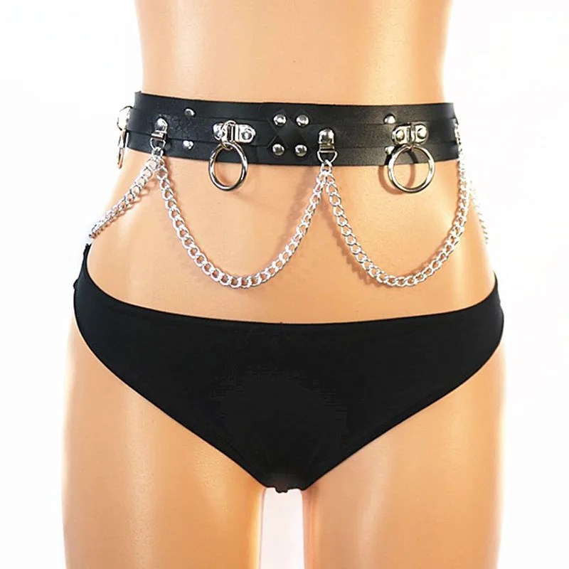 

110CM New Fashion Belts With Big Ring Women PU Leather cummerbunds corset Punk Rivet cummerbund female wide soft waistbands