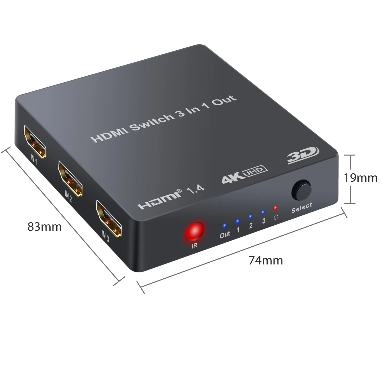 ESYNiC 3x1 HDMI-совместимый коммутатор 4K 2160P с ИК-пультом дистанционного управления PIP
