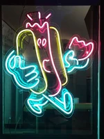 decorative light hot dog sandwich neon light sign restaurant beer bar wall hotel light enseigne lumineuse handmade glass tubes
