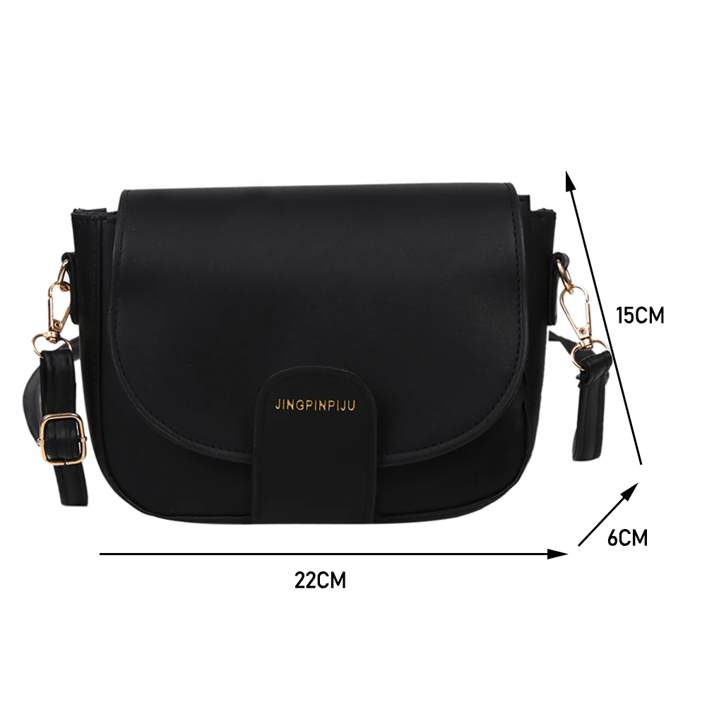 

Fashion Solid Color Shoulder Saddle Messenger Bag Women Daily PU Leather Curved Handbag Street Shopping Totes