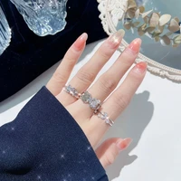 2022cute xingyue double layer cross simple single ring female index finger woman rings korean fashion gothic accessories jewelry